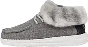 [HEYDUDE] Women's Britt Shoe, Grey, 13 Little Kid