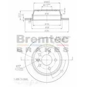 Bremtec Euro-Line GeoZinc Coated Brake Rotor - BDR10400EL