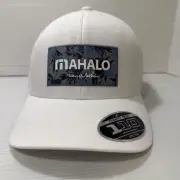 TRAVIS MATTHEW 110 Golf Hat FLEXFIT Tech White “Mahalo” Adjustable NEW Rare