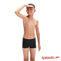 在飛比找PChome24h購物優惠-SPEEDO 男孩 運動四角泳褲 Boom Logo 黑/藍