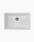 Single Sink Trough White Granite Stone Kitchen Laundry Top undermount Basin 68CM