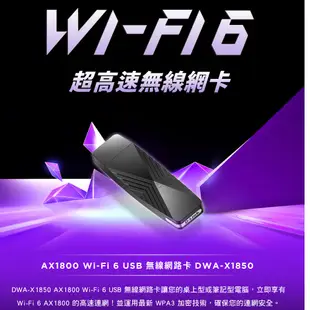 D-LINLK DWA-X1850 AX1800 Wi-Fi 6 USB 無線網路卡 WIFI6無線網卡(WL116)
