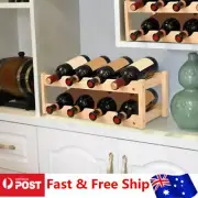 Household Wine Rack 8/16 Bottle Wine Holder Wine Bottle Wooden Storage Shelf