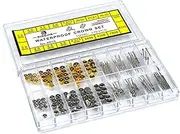 Auto-plaza 170 pcs Copper Stainless Steel Watch Repair Kit Watch Stem Extender Watch Crowns 3.5mm/4.0mm/4.5mm/5.0mm/7.5mm Replacement for Watch Repairing w/Storage Box