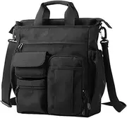 [Vaveren] Mens Briefcase Shoulder Bag Pouch Practical with Handle Portable Business Bag Crossbody Handbag for Husband Grandfather Work