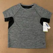 Old Navy Boys Size XS (5) Charcoal Go-Dry Color-Blocked Mesh Performance Tee NWT
