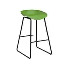 New Aries Barstools Kitchen Bar Stool Black Powdercoated Frame Green Polypropyle