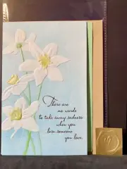 Hallmark Signature Sympathy Condolences Beautiful Gold Leaf