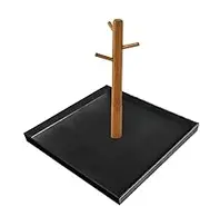 Key Tablet Made of Wood: Bamboo Key Holder with 3 Levels for Hanging Made of Wood | Multifunctional Input Tablet, Perfume Tray, Keyboard, Ring Stand, Tray