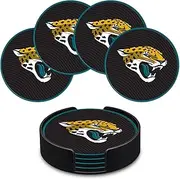 Rico Industries NFL Football Jacksonville Jaguars Classic Favorites: PVC Coaster Set (4-Pack)