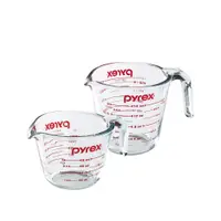 在飛比找蝦皮商城優惠-【康寧 Pyrex】耐熱玻璃單耳量杯2入組(500ml+25