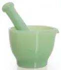 Mortar & Pestle - Jade Jadeite Jadite Green Glass - 4 oz - Mosser USA