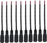 SHINEOFI 10 PCS Female Power Connector Plug Cable Jack Adapter for CCTV Durable Dc Power Connector for Systems