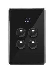 Powermesh 4 Gang Switch in Black