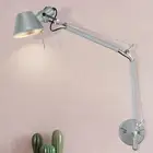 meriglare Adjustable Swing Arm Wall Lamp Wall Mounted Fixture for Bedroom Living