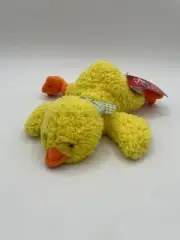 New Russ Chirples Yellow Duck Chick Plush Small 6" Bow Bunny Trail Flopples Tags