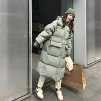 在飛比找momo購物網優惠-【巴黎精品】鋪棉外套羽絨棉大衣(設計款時尚連帽素面女外套3色