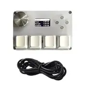 Rapid Trigger Keyboard 4 Key + 1 Knob Wired Programmable Mechanical Keypad