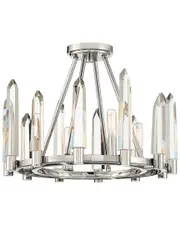 Crystorama Watson 4 Light Polished Nickel Ceiling Mount