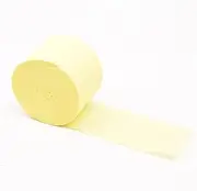 Party Decor 25M Pastel Crepe Streamers Paper Backdrop Pastel Rainbow Unicorn Birthday Party Decoration for Baby Shower Baptism Wedding (Color : Yellow, Size : 25M x 4.5cm)