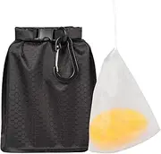Travel Soap Case Container,Waterproof Leak Proof Travel Soap Bag with Soap Bubble Mesh Bag,Quick Dry Soap Travel Case Soap Holder Travel Soap Box for Soap Bars Shampoo Bars（Without Soap）, Black