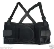 Heavy Weight Lift Lumbar Lower Back Waist Support Belt Brace Suspenders Size M/L