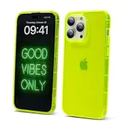 Flourescent Yellow Case for iPhone 15 Pro w/Bumper Edge/Slim & Soft Neon Green