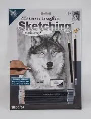 Alpha Wolf-Learn to Sketch-Royal & Langnickel® Sketching Made Easy™ 10 Piece Kit