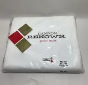 NIP VTG Cannon Renown Quality Muslin Flat Sheet Only 81 x 108 Full Double White