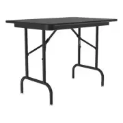 Correll CF 24" x 36" Metal Keyboard-Height Folding Table in Black Granite