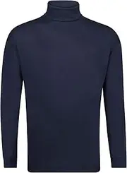 [ADAMO] Basic Shirt Men's Long-Sleeved Turtleneck Black up to Plus Size 12XL