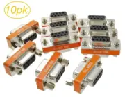 10-PACK DB9 Mini NULL MODEM Female/Female Data Transfer Adapter/Gender Changer