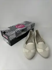 Skechers Women's Cleo Sherlock Engineered Knit Loafer Natural Size 7.5