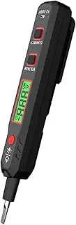 Ht89 Voltage Tester Ac 12~300V Non-Contact Voltage Detector for Live/Null Wire with Flas Ight Display Breakpoint Finder with Sound and Light Alarm Black