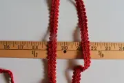 RED SCROLL GIMP COTTON TRIM 1/2 INCH WIDE 2 YARDS 30 INCHES 2.8 YARDS