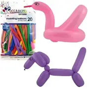 Assorted Modelling Latex Balloons 20pk Twist & Shape Kids Birthday Party Events