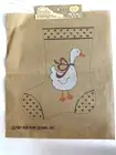 1984 Hob Nobb Designs Goose Hand Painted Needlepoint Canvas Stocking 9"