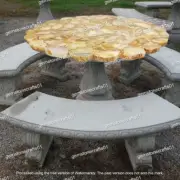 Petrified Agate Coffee Table, Garden Patio Agate Table, Modern Furniture Decor
