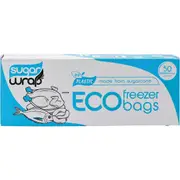 SugarWrap Eco Freezer Bags Made from Sugarcane Medium 50 Pack