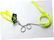 SUPVOX 1.2m Fluorescent Green Reptile Lizard Harness Adjustable Leash for Outdoor Walk Nylon Metal Material