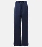 [Proenza Schouler] Proenza Schouler White Label Magnus satin wide-leg pants AU 14 blue
