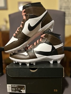 Air Jordan 1 ‘CACTUS JACK TRAVIS SCOTT’ Baseball Cleat Size 10 MCS One Of One