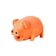 Multipet Latex Pig Orange Dog Toy