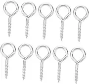 GARVALON Heavy Duty Self Tapping Eye Screws for Wood Indoor & Outdoor Use Rust Resistant Eyelet Hooks for Cable and Wire Fixing