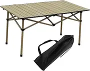 Generic Compact Picnic Table for Outdoor Events, Accommodates 2-4 People, for Camping and Picnics, Beige