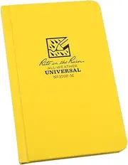 Rite in the Rain Weatherproof Hard Cover Notebook, 4.25" x 6.75", Yellow Cover, Universal Pattern (No. 370F-M)