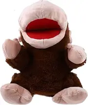 Totority Soft Monkey Hand Puppet Movable Mouth Interactive Storytelling Toy Plush Animal Puppet for Boys and Girls Family Play