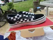 Vans Ward Checkered Black True White Sneakers VN0A38J9PVJ Size 12.5 New