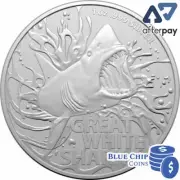 2021 $1 Great White Shark 1oz Silver Bullion Coin in Capsule