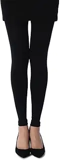 fukuske(福助) Fukusuke 090-4211 Women's Daily Satisfaction, Warm Fleece-Lined Leggings, 1 Pair Set, 10/4 Length, Equivalent to 160 Denier, Large, Fukusuke, Black, LL-2L